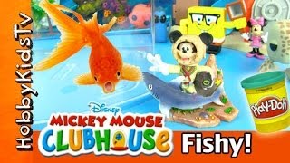 Mickey Mouse Dives in the Fish Tank Surprise Sea Eggs with HobbyKidsTV [upl. by Skipper]