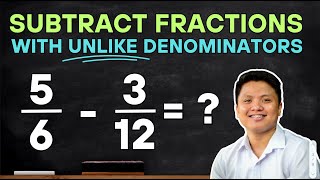 How to Subtract Fractions with Unlike Denominators  ProfD [upl. by Ronnholm]