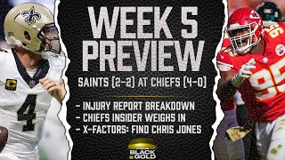 SaintsChiefs Preview Can BigTime Derek Carr Show Up at Arrowhead  Injury amp Xfactor breakdown [upl. by Ocinemod]