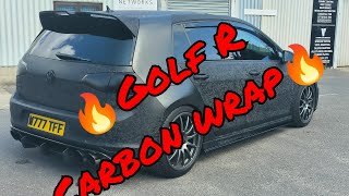 Golf RCarbon wrapvinylwrappingtransformation [upl. by Noskcaj755]