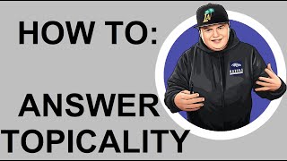 Answering Topicality  How to Answer Topicality  Scott Brown [upl. by Asirahc404]