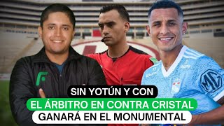 Sin Yotún y con el árbitro en contra Cristal ganará en el Monumental [upl. by Nylhtiak]