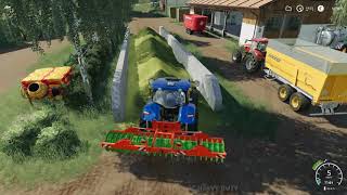 ensilage et tassement du silo farming simulator 19 [upl. by Nanyk]