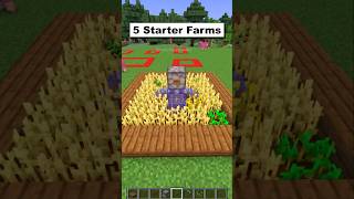 5 Starter Farms in Minecraft shorts [upl. by Enidaj]