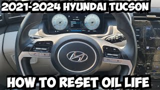 2022 2023 2024 Hyundai Tucson How to Reset oil life  Maintenance Reminder  Service Interval [upl. by Fredericka]