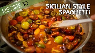 Sicilian Style Spaghetti  Simple 20 minute meal [upl. by Duile]