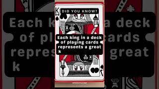 Did You Know Each king in a deck of playing cards represents a great king from history [upl. by Gilbye652]