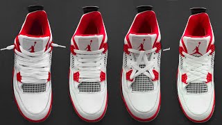 4 WAYS HOW TO LACE NIKE AIR JORDAN 4  JORDAN 4s Lacing [upl. by Lleira]