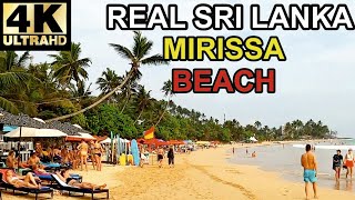 4K Sri Lanka Tourist Beach MIRISSA 4K 60FPS ASMR No Talk Natural live Sounds [upl. by Niall339]