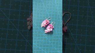 Pink Ombre Chandelier earrings claylove chandelierearrings clayart [upl. by Acimat]