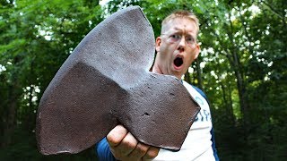 HUGE Ax Restoration  8 lb Antique Hewing Axe Head [upl. by Sitoiganap]