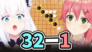 Miko loses 32 times in a row to Fubuki on Gomoku【HololiveEng sub】 [upl. by Nahshon199]