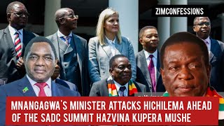 Mnangagwas Minister Attacks Hichilema Ahead Of The Sadc Summit Hazvina Kupera Mushe [upl. by Ayahsey]