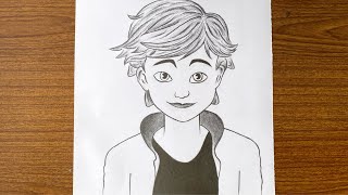 How to draw Adrien step by step  Boy drawing easy step by step  Easy drawings step by step [upl. by Nyllewell409]