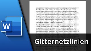 Word Gitternetzlinien ausblenden  Word Gitternetzlinien anzeigen ✅ Tutorial [upl. by Roderick]