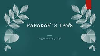 Faraday laws of electrolysis [upl. by Acnayb]