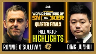 Ronnie OSillivan vs Ding Junhui  Riyadh Season Snooker Championship  Full Highlights snooker2024 [upl. by Lurie69]