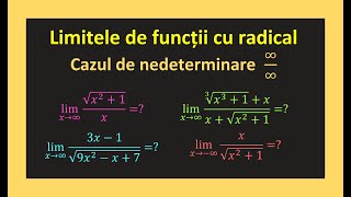 Limite de functii cu radicali ordin 3 clasa 11 caz infinit ExercitiiInvata Matematica Usor [upl. by Filbert]