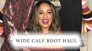 FallWinter Plus Size Wide Calf Boot TryOn  Haul [upl. by Correy]