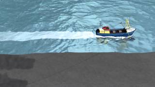 Beam trawler fishing animation [upl. by Medwin]