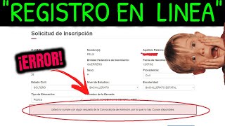 ✅ ¿CÓMO hacer CORRECTAMENTE Registro en linea al Sistema Educativo Militar ¡NO cometas ERRORES 😱 [upl. by Alyhc]