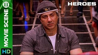 Wheelchair the strongest weapon  Movie Scene  Heroes  Sohail Khan Vatsal Sheth Sunny Deol [upl. by Aidroc378]