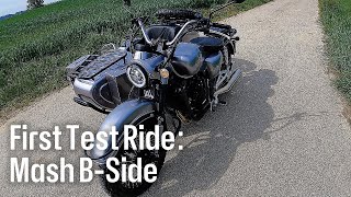 Testdrive BSide  Probefahrt mit der MASH BSide  Das neue Motorradgespann von Mash [upl. by Samanthia]