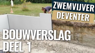 Start van een nieuwe Zwemvijver  Bouwverslag zwemvijver Deventer deel 1 [upl. by Elexa880]