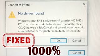 No Driver Found  How to Fix No Driver Found   No Driver Found when Sharing Printer [upl. by Loyce773]