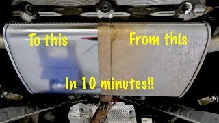 How To Quickly Polish Your Cars Metal Exhaust Muffler [upl. by Popelka]