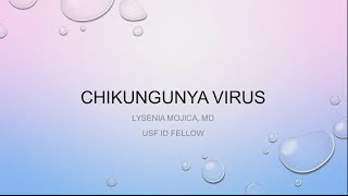 Chikungunya and the Tropical Americas  Lysenia Mojica MD [upl. by Key]