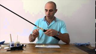 Rod building basics part 4  Installing the reel seat [upl. by Adihsaar]