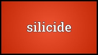 Silicide Meaning [upl. by Cirdek923]