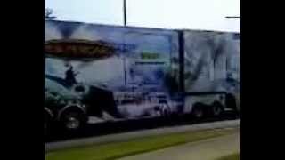 Truck convoy V8 supercars Townsville [upl. by Ahsitil]