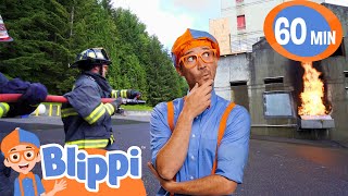 Blippi Visits a Firetruck Station  Learning Videos  Kids Videos  Moonbug Kids After School [upl. by Eelatan]