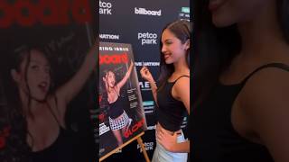 Olivia Rodrigo signing on the cover of Billboard at the Billboard Live Music Summit in LA [upl. by Eromle]