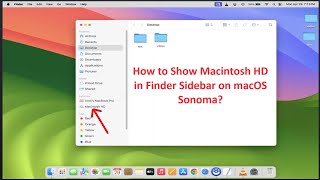 How to Show Macintosh HD in Finder Sidebar on macOS Sonoma [upl. by Lipp]