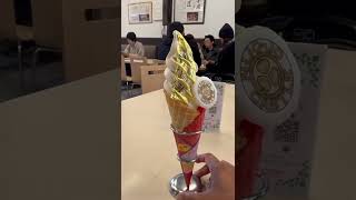 Golden ice cream in Kyoto must try [upl. by Ordway]