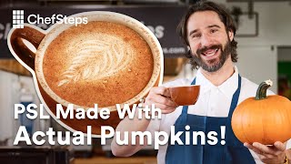 We Turned Fresh Pumpkins Into a Delicious Pumpkin Spice Latte chefsteps [upl. by Jerman]