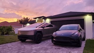 Tesla light show cybertruck and model y [upl. by Htebzile34]