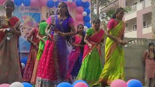 osey ramulamma dance performance  Narayana school Dhone  viral lezim lezimdance  Osey [upl. by Lartnom]