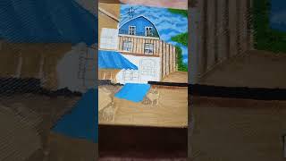 Easy Canvas painting art shorts [upl. by Attenaz]