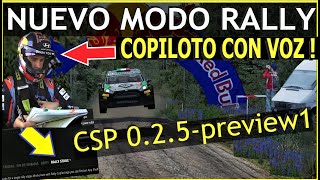 NUEVO MODO RALLY EN ASSETTO CORSA   NUEVO CSP CON MUCHAS MEJORAS Y MODS [upl. by Nonie]