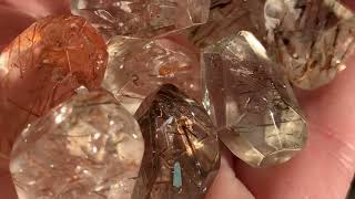 High Grade Copper amp Green Rutilated Quartz Freeforms [upl. by Einama]