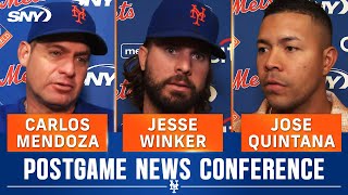 Jesse Winker Carlos Mendoza amp Jose Quintana on Mets battling to hold off White Sox for win  SNY [upl. by Aciretahs232]