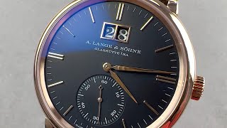 A Lange amp Sohne Saxonia Outsize Date 381031 A Lange amp Sohne Watch Review [upl. by Enelrac934]