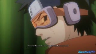 Kakashi and Obito vs Rock Ninja  Obitos Death  English Dub [upl. by Yeoj]