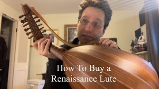 How to Buy a Renaissance Lute Sellers Configurations Price Points [upl. by Kissiah425]