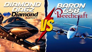 Superior Aircraft  Beechcraft Baron G58 vs Diamond DA62 [upl. by Carlin71]