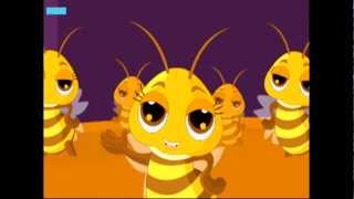 greedy bees  Animated cartoon story for kids  nursery story [upl. by Anowahs]